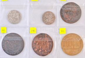 45db-os vegyes magyar és külföldi érme tétel albumba rendezve, közte 1914KB 2K Ag "Ferenc Józse...