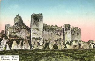 Lippa, Lipova; Solymos vára. Kiadja Özv. Krivány Györgyné / Cetatea Soimos / castle ruins (EK)