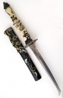 Dekoratív dísz japán kard hüvellyel, pengehossz: 30 cm, teljes hossz: 56 cm