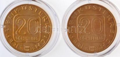 Ausztria 1998. 20Sch Cu-Ni-Al "Michael Pacher halálának 500. évfordulója" + 1999. 20Sch Cu...