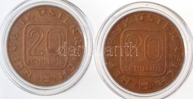 Ausztria 1985. 20Sch Cu-Ni-Al "A linzi egyházmegye 200. évfordulója" + 1986. 20Sch Cu-Ni-A...