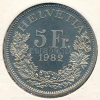 Svájc 1982. 5Fr Cu-Ni "Gotthárd vasútvonal 100. évfordulója" T:1- 
Switzerland 1982. 5 Fr...