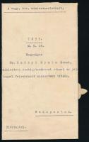 1939 Dr. Szőnyi Gyula miniszteri osztálytanácsosi kinevezése, Teleki Pál (1879-1941) miniszterelnök ...
