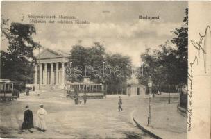 1907 Budapest XIV. Szépművészeti Múzeum, villamosok