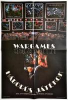 1989 Háborús játékok, amerikai film plakát, hátoldalán Agroker reklám naptár nyomdai alapnyomat, haj...