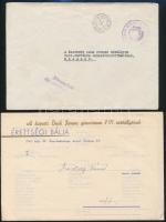 1947-1948 Bp., A Kispesti Deák Ferenc Gimnáziummal kapcsolatos tételek 4 db: 
1947-1948 A Kispesti ...