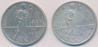 Románia 1910-1912. 1L Ag "I. Károly" (2xklf) T:2,2-
Romania 1910-1912. 1 Leu Ag "Car...