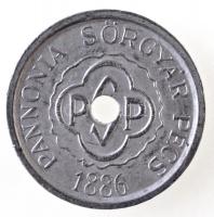 ~1940. Pannonia Sörgyár Pécs 1886 / Háziital 1 Liter Al bárca T:2