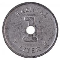 ~1940. "Pannonia Sörgyár Pécs 1886 / Háziital 1 Liter" Al bárca T:2