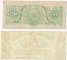Amerikai Egyesült Államok ~1860. 2db bankjegy replika T:I,I-
USA ~1860. 2pcs of banknote replicas C...