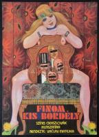 1983 Finom kis bordély, csehszlovák film plakát, rendezte: Vaclav Matejka, hajtásnyommal, 58x41 cm