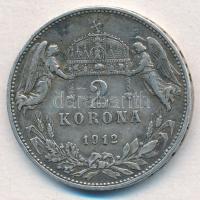 1912KB 2K Ag "Ferenc József" T:2,2- patina 
Adamo K6