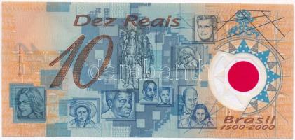 Brazília 2000. 10R "Brazília 500. évfordulója" emlékbankjegy T:I,I-
Brazil 2000. 10 Reais...