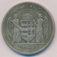 1930. 5P Ag "Horthy jobbra" T:2- patina
Adamo P8