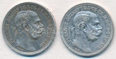 1914KB-1915KB 1K Ag &quot;Ferenc József&quot; (2x) T:2 patina Adamo K5.1