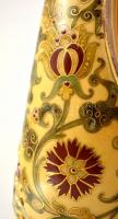 Zsolnay historizáló áttört jardiniere, kézzel festett porcelánfajansz, apró kopással, jelzett (TJM) ...