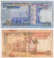 Jordánia 2004. 10D + 2006. 5D T:III
Jordan 2004. 10 Dinars + 2006. 5 Dinars C:F
