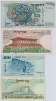Izrael 7db-os vegyes bankjegy tétel T:III
Israel 7pcs of various banknotes C:F