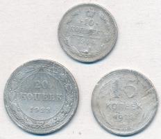 3db-os vegyes külföldi rossz tartású és sérült ezüstpénz tétel T:3 ü.
3pcs of various silver coins ...