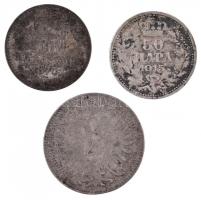 3db-os vegyes külföldi rossz tartású és sérült ezüstpénz tétel T:3 ü.
3pcs of various silver coins ...