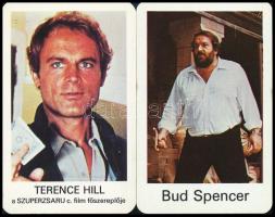1982-1983 Bud Spencer, Terence Hill, Mokép, kártyanaptár, 2 db egyforma