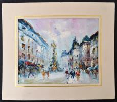 F.F. jelzéssel: Bécs. Olaj, karton, 20×25 cm