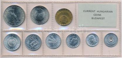 1981. 2f-10Ft (9xklf) érmés forgalmi sor fóliatokban + 100Ft Ni "FAO I. - Világélelmezési nap&q...