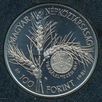 1981. 2f-10Ft (9xklf) érmés forgalmi sor fóliatokban + 100Ft Ni "FAO I. - Világélelmezési nap&q...