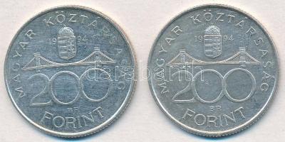 1994. 200Ft Ag "Deák" (2x) T:2