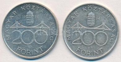 1994. 200Ft Ag "Deák" (2x) T:2