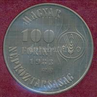 1983. 20f Al + 5Ft Ni + 10Ft Ni "FAO" sor, eredeti tokban tanúsítvánnyal + 100ft Cu-Ni &qu...