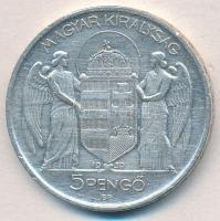 1939. 5P Ag "Horthy balra" T:2 ph. 
Adamo P8.2