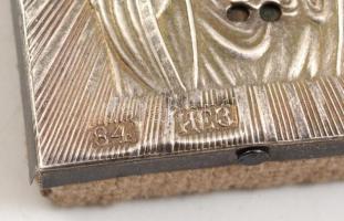 Ezüst borítású replika ikonok (nyomatok), 7×5 cm (3×)