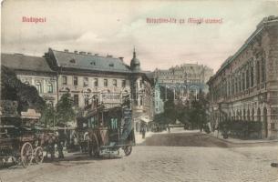 1910 Budapest I. Krisztina tér, Alagút utca, omnibusz  Kalodont fogkrém reklámmal