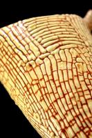 Iparművészi Vállalatos Gorka kaspó, repesztett mázas kerámia, jelzett, hibátlan, m:19 cm