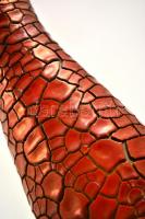 Zsolnay repesztett váza, kézzel festett, jelzett, hibátlan, m: 27,5 cm