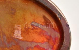 Zsolnay repesztett váza, kézzel festett, jelzett, hibátlan, m: 27,5 cm