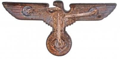 Német Harmadik Birodalom ~1939-1945. Birodalmi sas fém sapkajelvény, hátoldalán "M 1/16 RZ"...