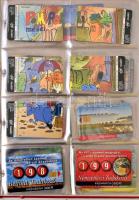 Kb. 500 db magyar telefonkártya, albumba rendezve, 1 db katalógussal, meghívóval