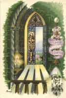 5 db RÉGI Bozó irredenta üdvözlőlap / 5 pre-1945 Hungarian irredenta greeting art postcards by Bozó