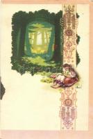 5 db RÉGI Bozó irredenta üdvözlőlap / 5 pre-1945 Hungarian irredenta greeting art postcards by Bozó