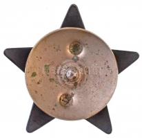 Szovjetunió 1930-1991. "Vörös Csillag Érdemrend" zománcozott Ag kitüntetés csavaros hátlap...