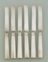 Ezüst(Ag) kis kések, jelzett, 6 db, h: 15 cm, nettó: 103,2 g