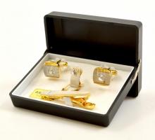 Japán mandzsettagomb készlet, eredeti dobozában, 9×7 cm