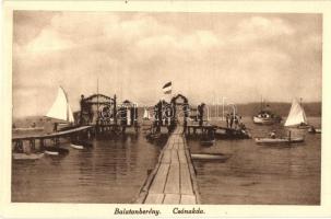 Balatonberény, Csónakda, vitorláshajók, magyar zászló