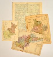 4 db térkép - Somogy vármegye térképe 1926; Zala vármegye térképe 1922; Bereg vármegye térképe 1896; Luck és környékének katonai térképe 1913.