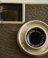 Pentacon AK 8 dupla 8-as filmfelvevő, Zeiss Jena Triotar objektívvel, bőr tokjában, működőképes, jó ...