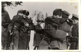 Verecke Hungarian-Polish troops meeting on the border