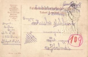 1918 Cs. és kir. 50. gyalogezred tábori levelezőlapja / K.u.K. Inf. Rgt. 50. Iwangorod-Mt. Cimone-Ar...