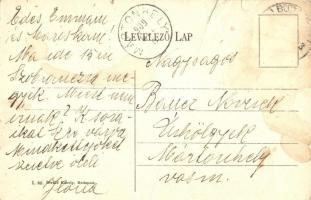 1909 Budapest VIII. Rákóczi út (Blaha Lujza tér), villamos, üzletek. Divald Károly 1. sz. (fa)